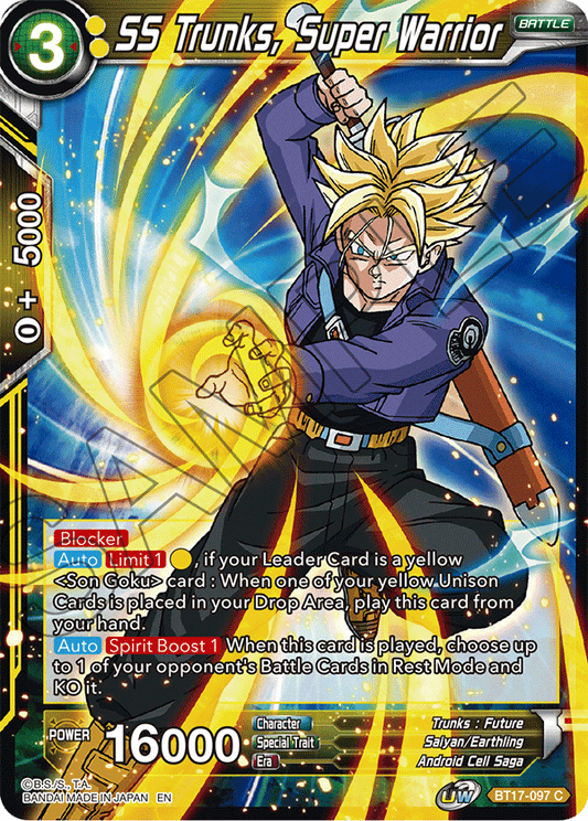 SS Trunks, Super Warrior - Ultimate Squad - Common - BT17-097