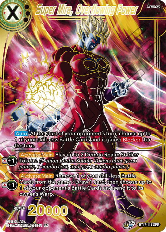 Super Mira, Overflowing Power (SPR) - Ultimate Squad - Special Rare - BT17-111