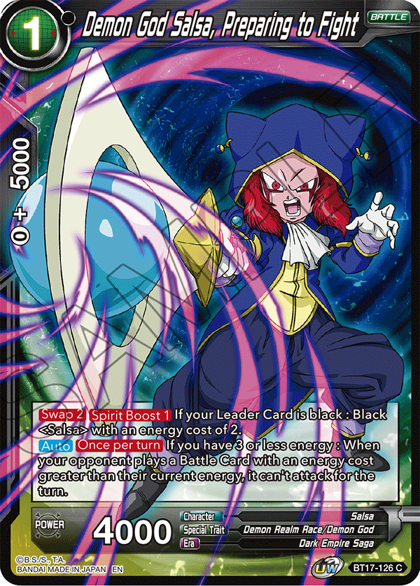 Demon God Salsa, Preparing to Fight - Ultimate Squad - Common - BT17-126