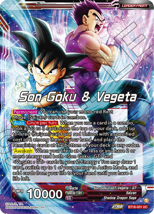 Son Goku & Vegeta // SS4 Son Goku & SS4 Vegeta, In It Together - Dawn of the Z-Legends - Uncommon - BT18-001