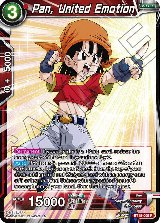 Pan, United Emotion - Dawn of the Z-Legends - Rare - BT18-009