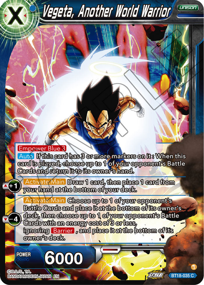 Vegeta, Another World Warrior - Dawn of the Z-Legends - Common - BT18-035
