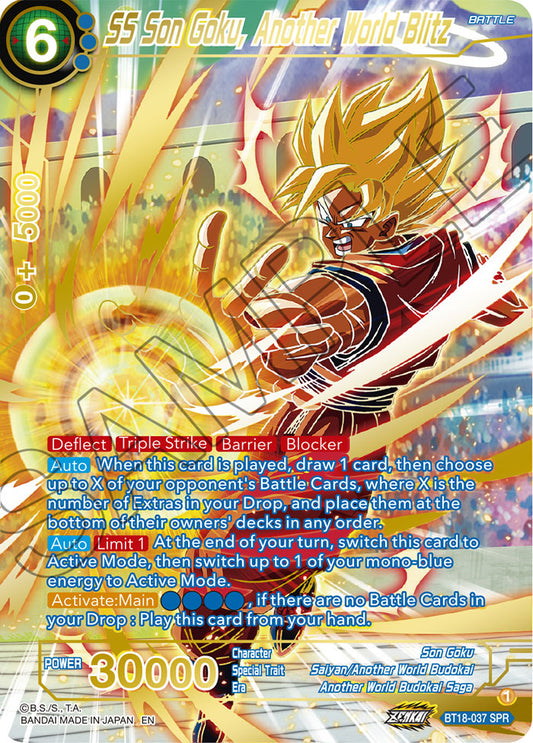 SS Son Goku, Another World Blitz (SPR) - Dawn of the Z-Legends - Special Rare - BT18-037