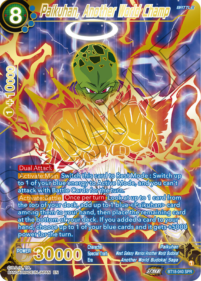 Paikuhan, Another World Champ (SPR) - Dawn of the Z-Legends - Special Rare - BT18-040