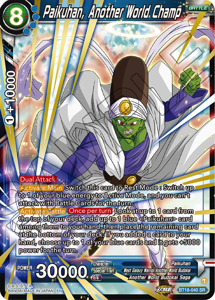 Paikuhan, Another World Champ - Dawn of the Z-Legends - Super Rare - BT18-040