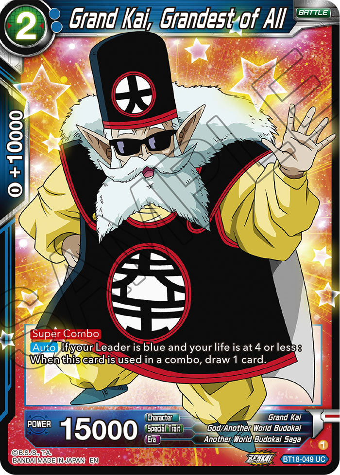 Grand Kai, Grandest of All - Dawn of the Z-Legends - Uncommon - BT18-049