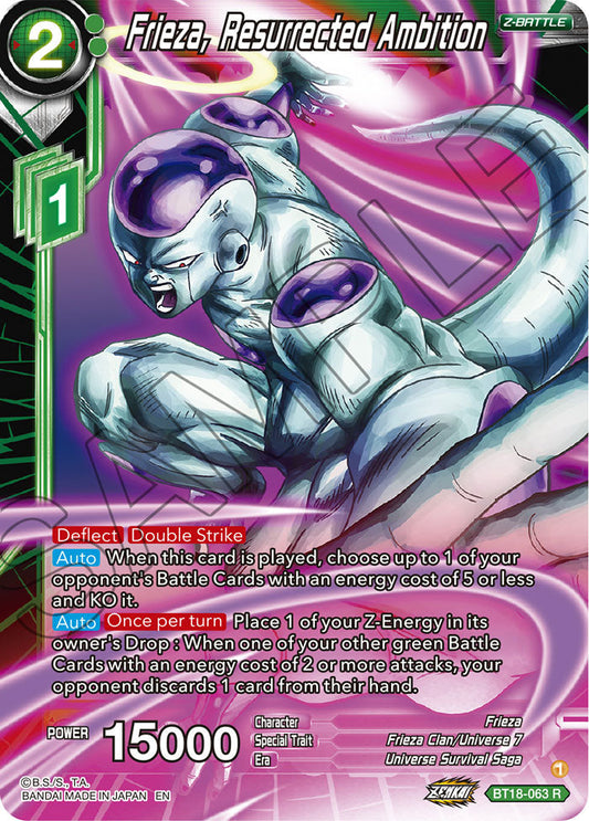 Frieza, Resurrected Ambition - Dawn of the Z-Legends - Rare - BT18-063