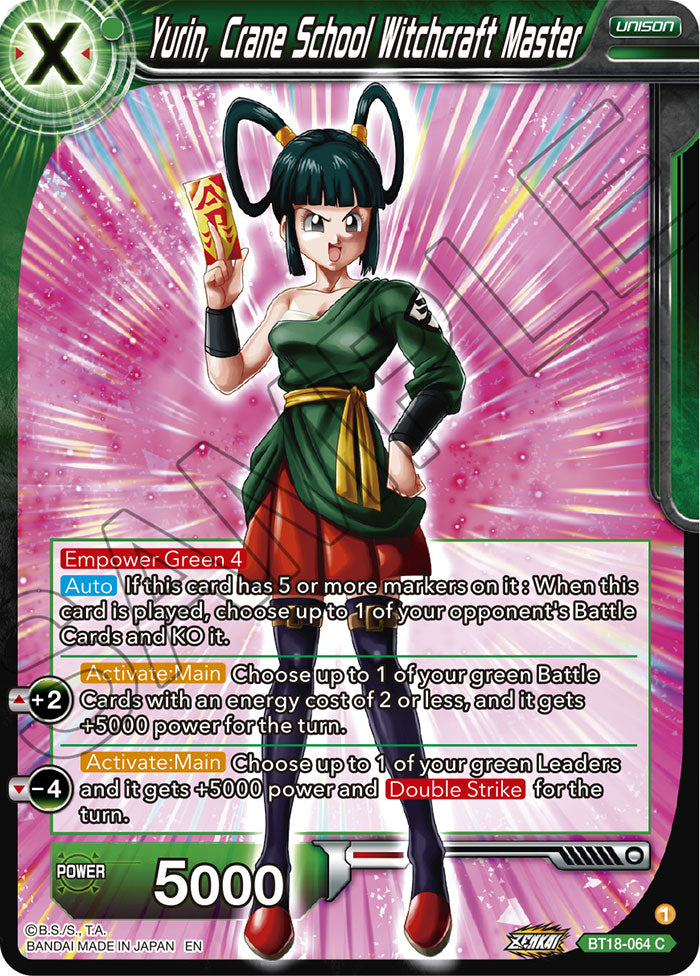 Yurin, Crane School Witchcraft Master - Dawn of the Z-Legends - Common - BT18-064