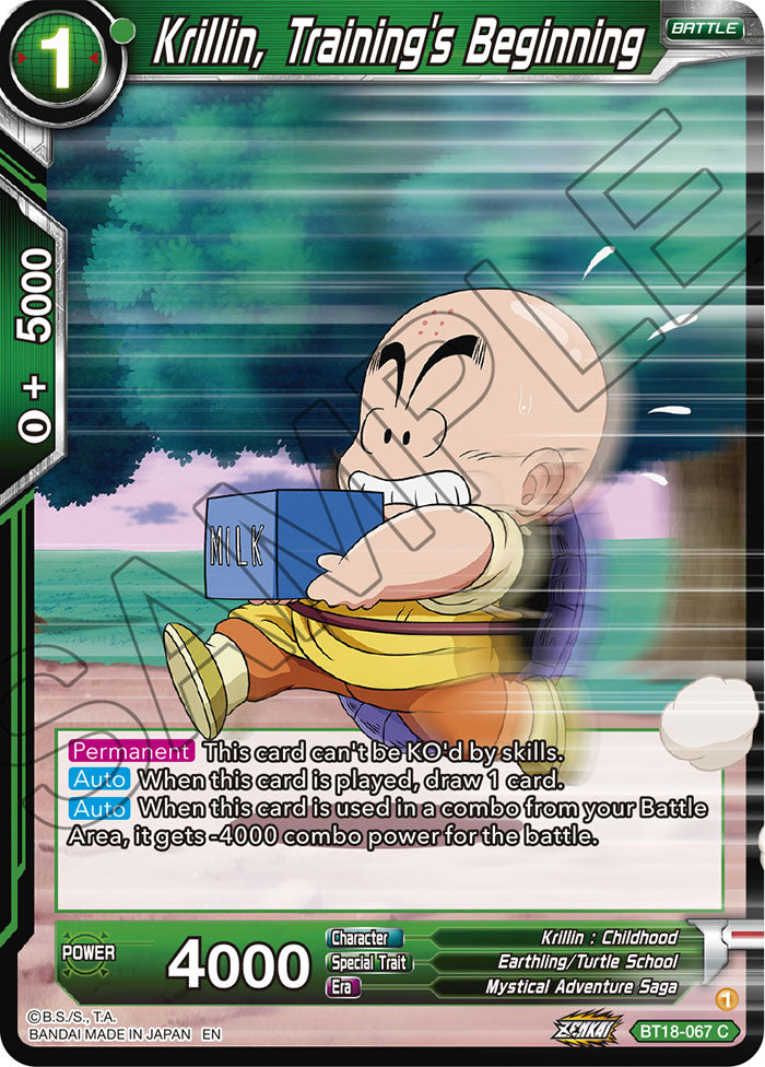 Krillin, Training's Beginning - Dawn of the Z-Legends - Common - BT18-067