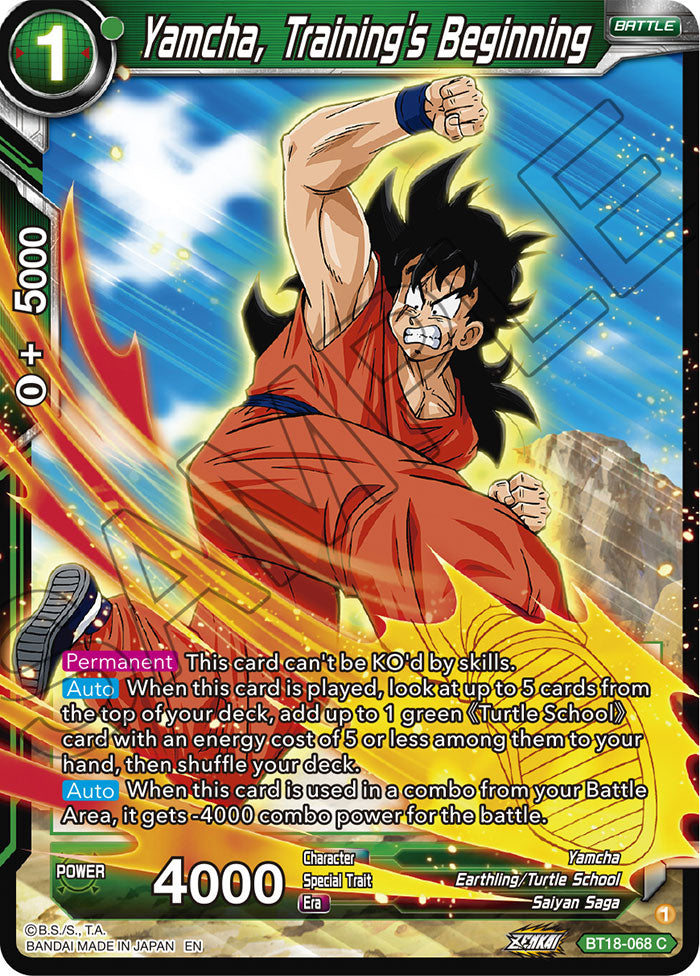 Yamcha, Training's Beginning - Dawn of the Z-Legends - Common - BT18-068
