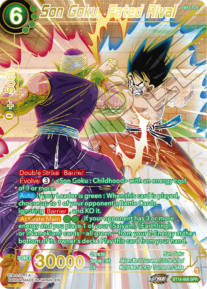 Son Goku, Fated Rival (SPR) - Dawn of the Z-Legends - Special Rare - BT18-069