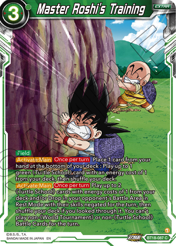 Master Roshi's Training - Dawn of the Z-Legends - Common - BT18-087