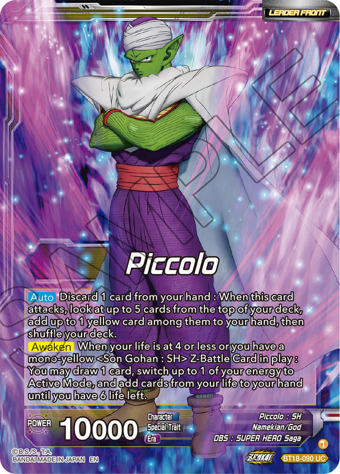 Piccolo // Piccolo, Facing New Foes - Dawn of the Z-Legends - Uncommon - BT18-090