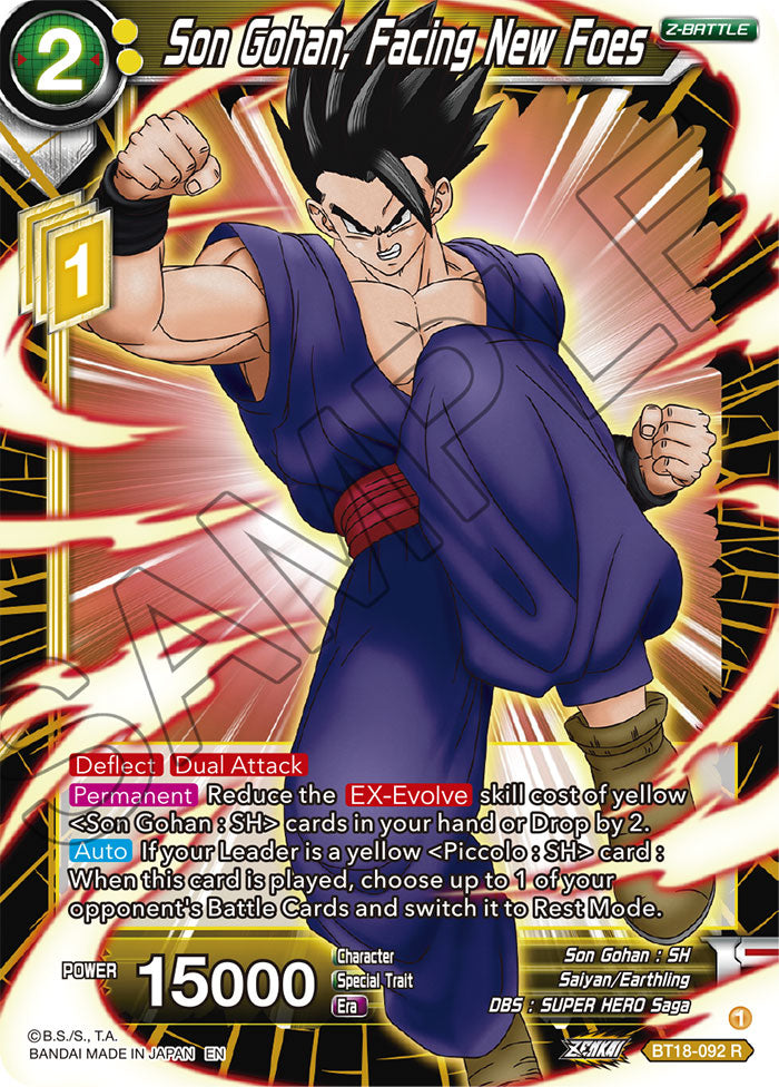 Son Gohan, Facing New Foes - Dawn of the Z-Legends - Rare - BT18-092
