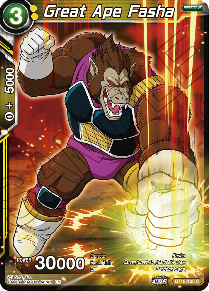 Great Ape Fasha - Dawn of the Z-Legends - Common - BT18-100