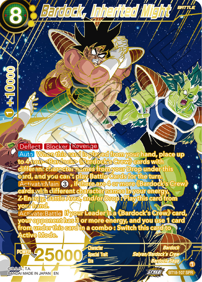 Bardock, Inherited Might (SPR) - Dawn of the Z-Legends - Special Rare - BT18-107