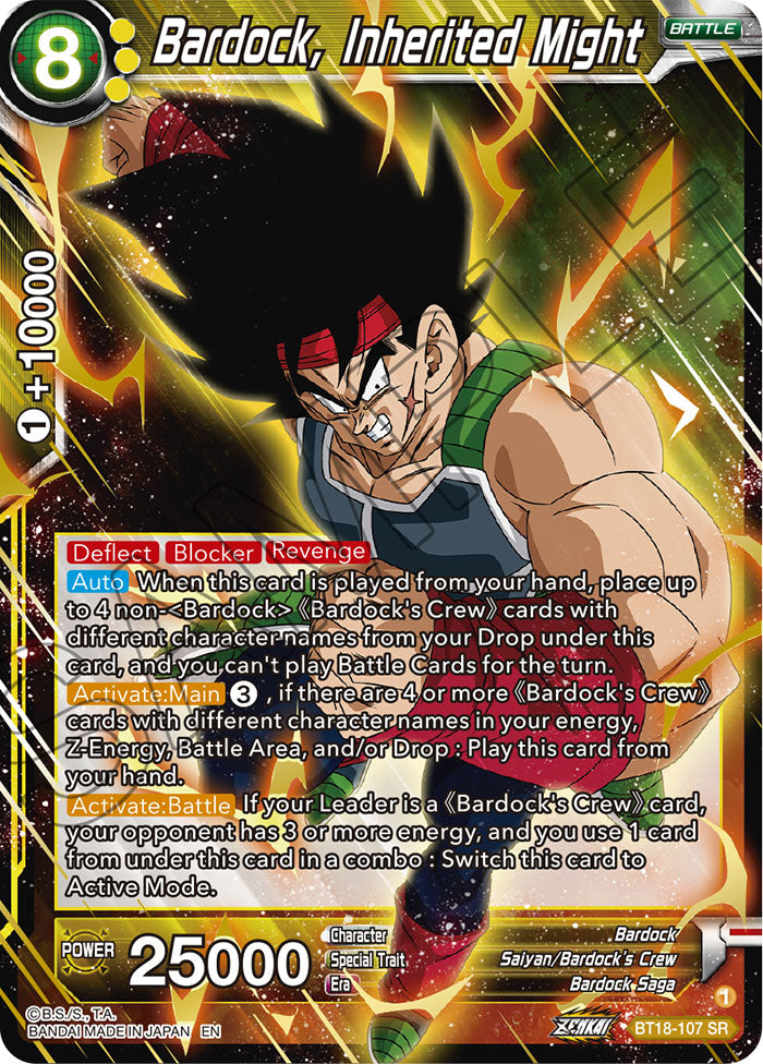 Bardock, Inherited Might - Dawn of the Z-Legends - Super Rare - BT18-107