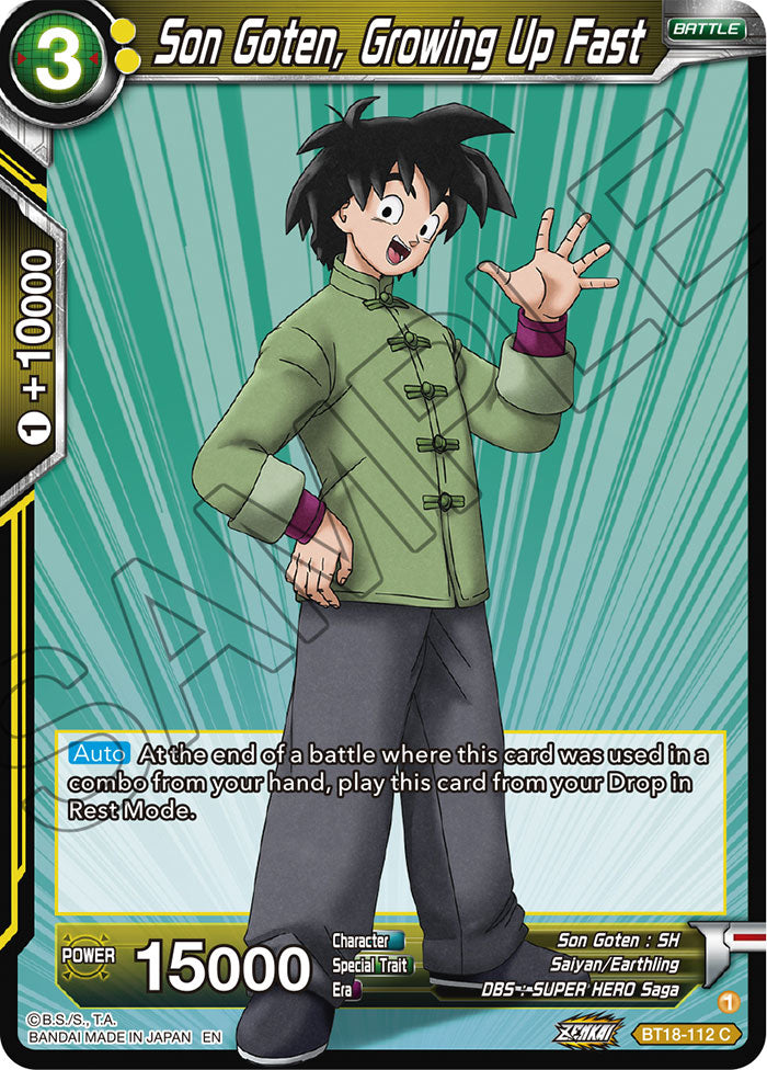 Son Goten, Growing Up Fast - Dawn of the Z-Legends - Common - BT18-112