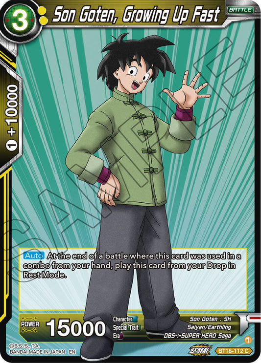 Son Goten, Growing Up Fast - Dawn of the Z-Legends - Common - BT18-112