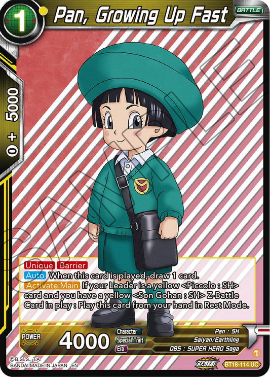 Pan, Growing Up Fast - Dawn of the Z-Legends - Uncommon - BT18-114