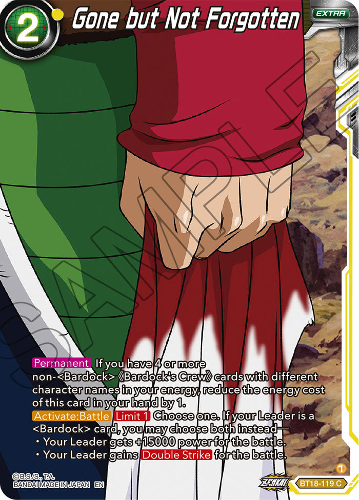 Gone but Not Forgotten - Dawn of the Z-Legends - Common - BT18-119