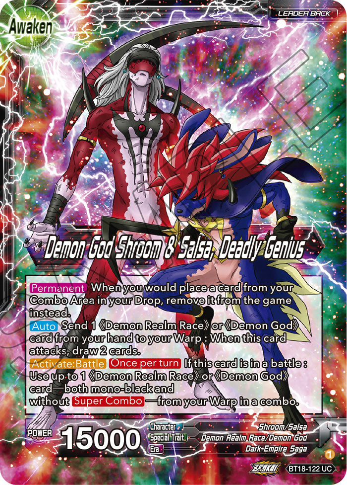 Shroom & Salsa // Demon God Shroom & Salsa, Deadly Genius - Dawn of the Z-Legends - Uncommon - BT18-122