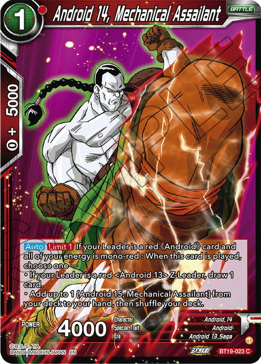 Android 14, Mechanical Assailant - Fighter's Ambition - Common - BT19-023