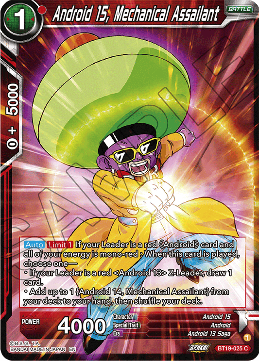 Android 15, Mechanical Assailant - Fighter's Ambition - Common - BT19-025
