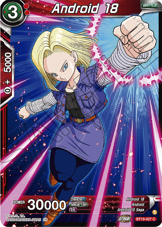Android 18 - Fighter's Ambition - Common - BT19-027