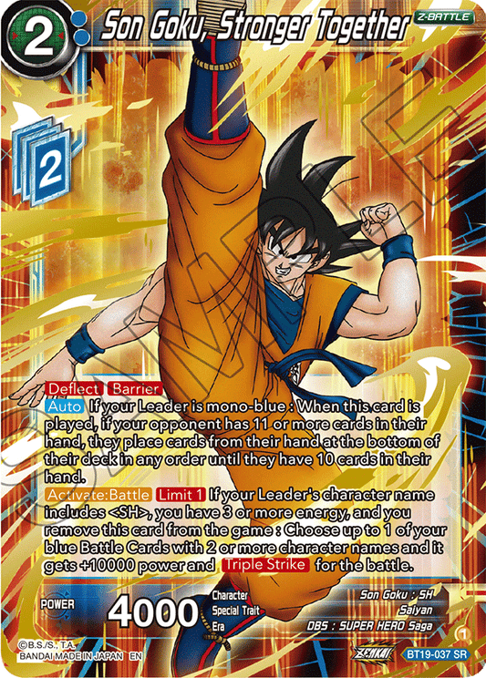 Son Goku, Stronger Together - Fighter's Ambition - Super Rare - BT19-037