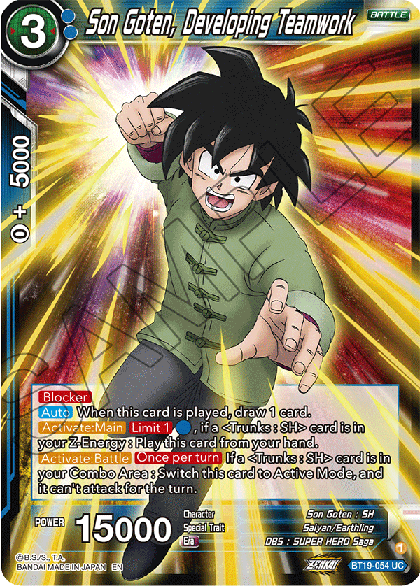 Son Goten, Developing Teamwork - Fighter's Ambition - Uncommon - BT19-054