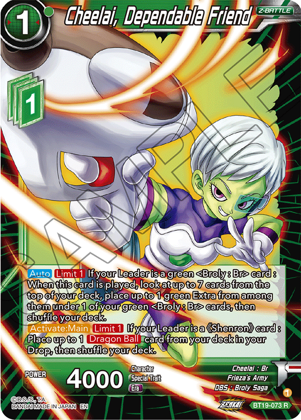 Cheelai, Dependable Friend - Fighter's Ambition - Rare - BT19-073