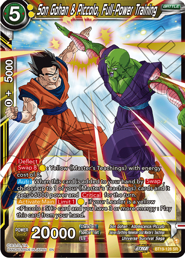 Son Gohan & Piccolo, Full-Power Training - Fighter's Ambition - Super Rare - BT19-128