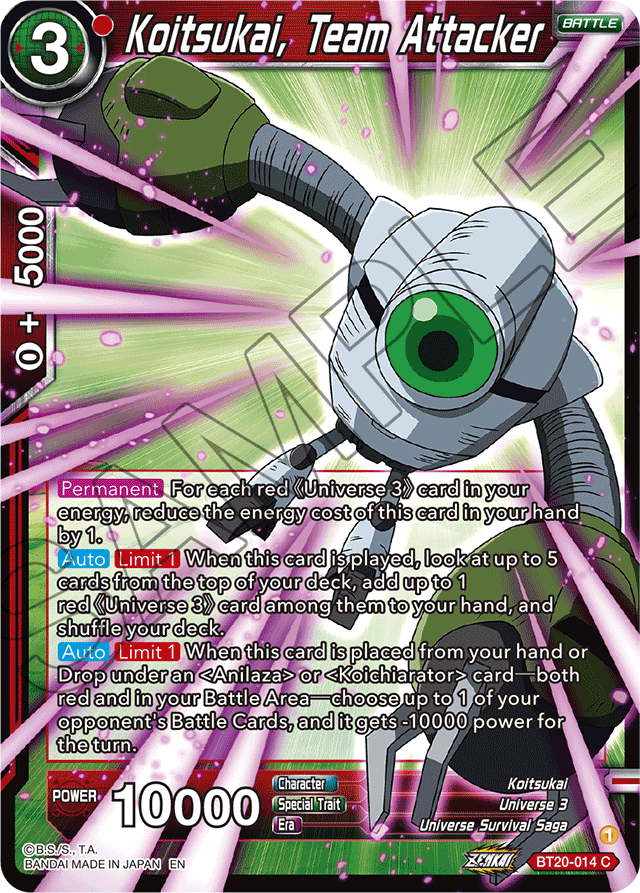 Koitsukai, Team Attacker - Power Absorbed - Common - BT20-014