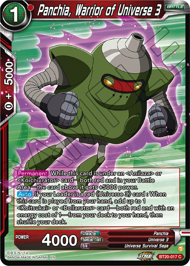 Panchia, Warrior of Universe 3 - Power Absorbed - Common - BT20-017