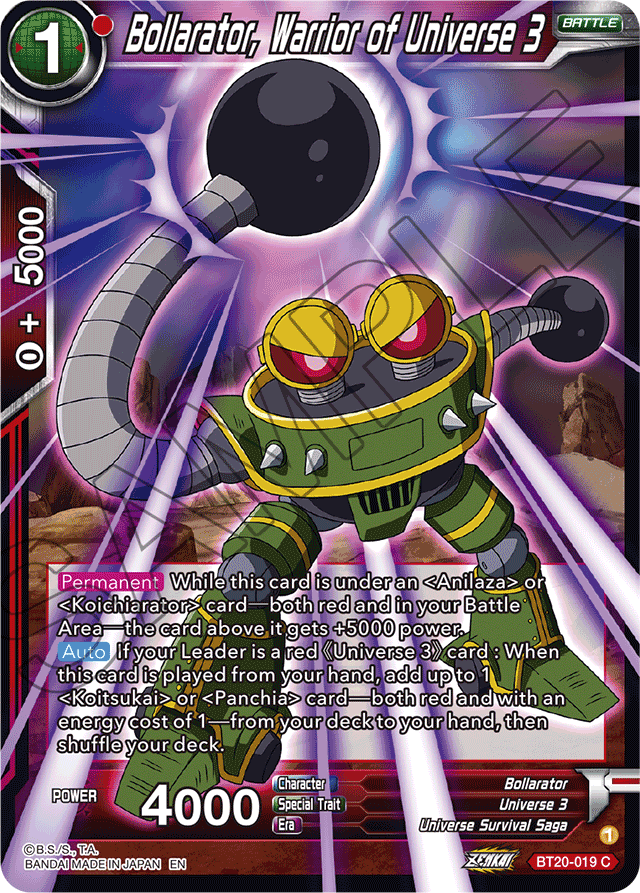 Bollarator, Warrior of Universe 3 - Power Absorbed - Common - BT20-019