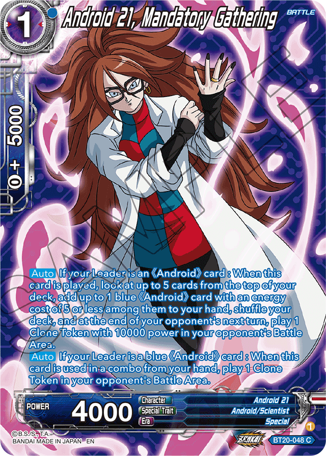 Android 21, Mandatory Gathering (Silver Foil) - Power Absorbed - Common - BT20-048