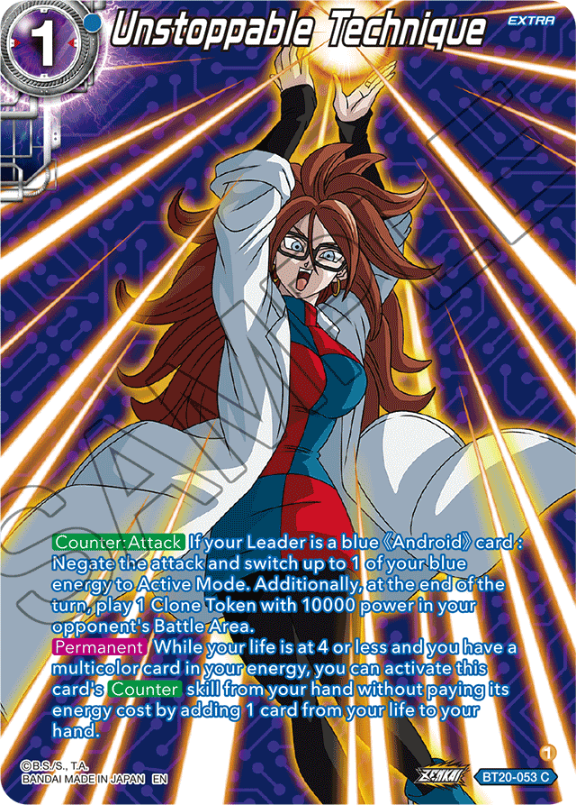 Unstoppable Technique (Silver Foil) - Power Absorbed - Common - BT20-053