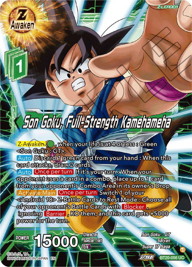 Son Goku, Full-Strength Kamehameha - Power Absorbed - Uncommon - BT20-056