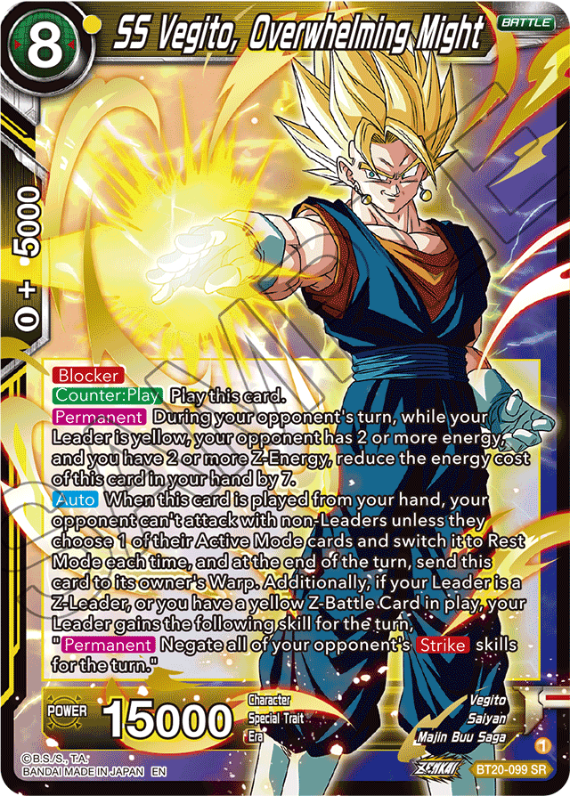 SS Vegito, Overwhelming Might - Power Absorbed - Super Rare - BT20-099