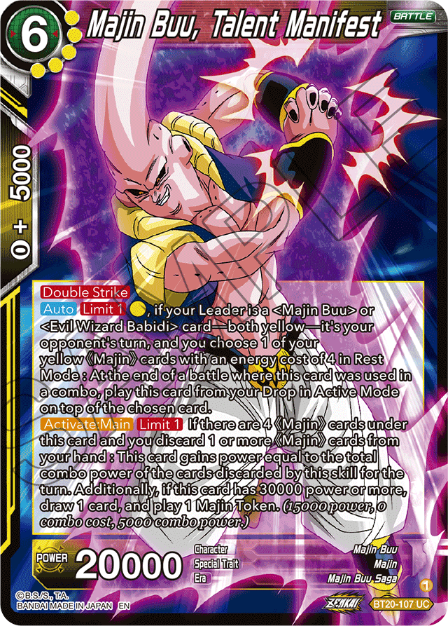 Majin Buu, Talent Manifest - Power Absorbed - Uncommon - BT20-107