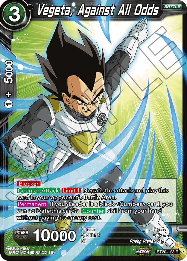 Vegeta, Against All Odds - Power Absorbed - Rare - BT20-123