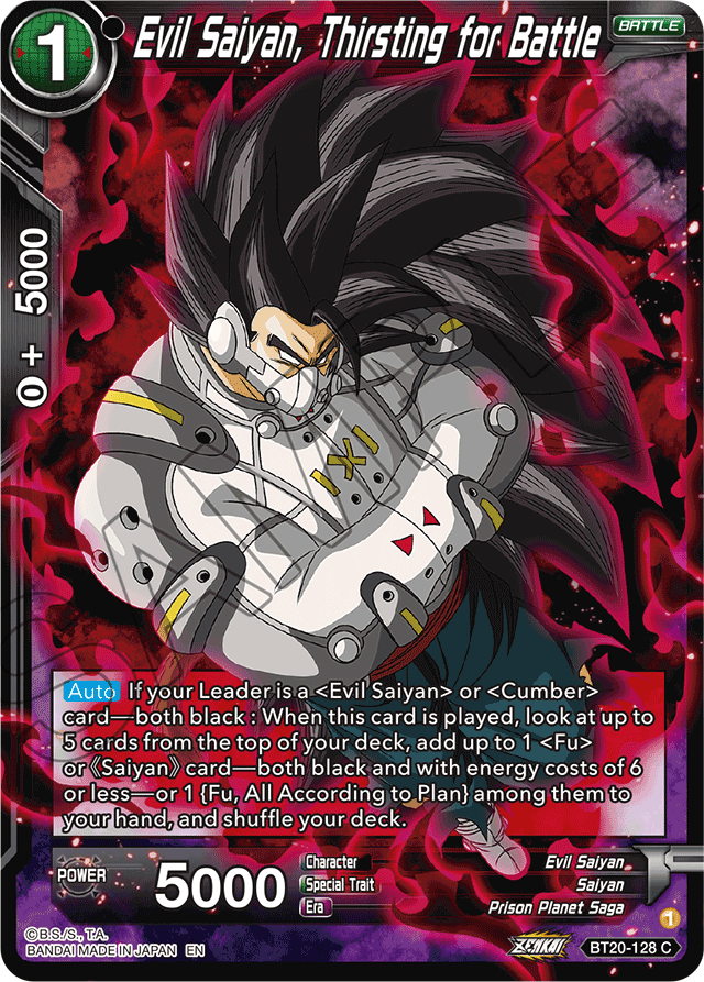 Evil Saiyan, Thirsting for Battle - Power Absorbed - Common - BT20-128