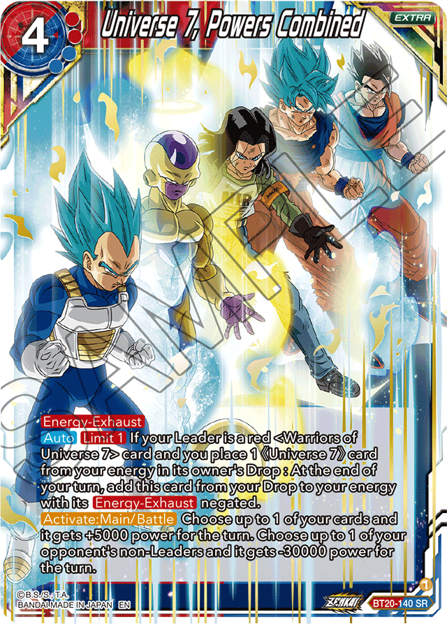Universe 7, Powers Combined - Power Absorbed - Super Rare - BT20-140