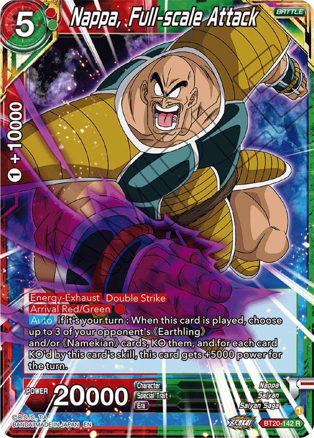 Nappa, Full-scale Attack - Power Absorbed - Rare - BT20-142