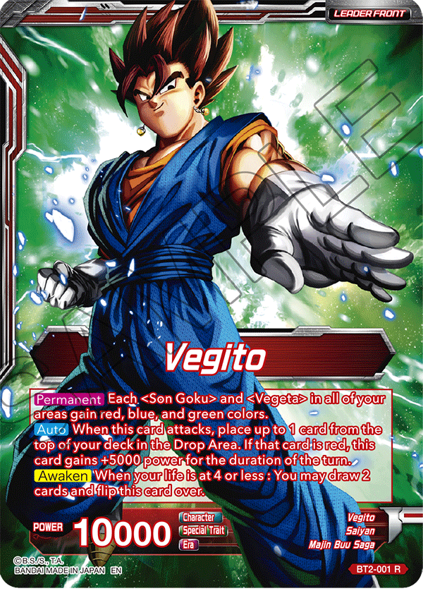 Vegito // Fusion Warrior Super Saiyan Vegito - Collector's Selection Vol. 1 - Rare - BT2-001