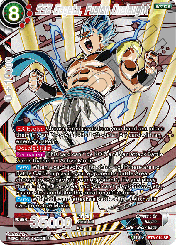 SSB Gogeta, Fusion Onslaught - Collector's Selection Vol. 1 - Super Rare - BT6-014
