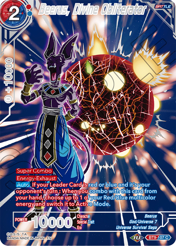 Beerus, Divine Obliterator - Collector's Selection Vol. 2 - Promo - BT9-107