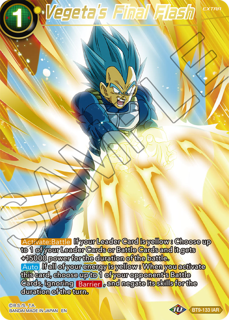 Vegeta's Final Flash - Theme Selection: History of Vegeta - Iconic Attack Rare - BT9-133