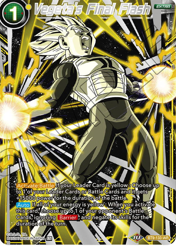 Vegeta's Final Flash - Collector's Selection Vol. 1 - Iconic Attack Rare - BT9-133